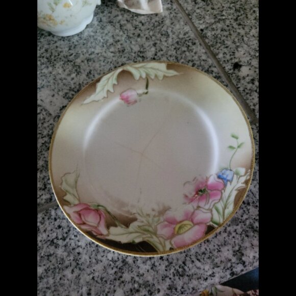 Other - ANTIQUE NIPPON PINK FLORAL MORIAGE GOLD GILT BERRY Saucer